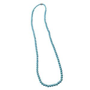 36 inch long Light blue acrylic bead eternity necklace 4089